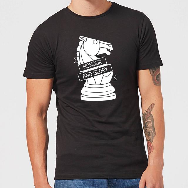 Knight Chess Piece Men's T-Shirt - Black - M - Black on Productcaster.