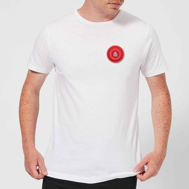 Red Checker Pocket Print Men's T-Shirt - White - S - Weiß on Productcaster.