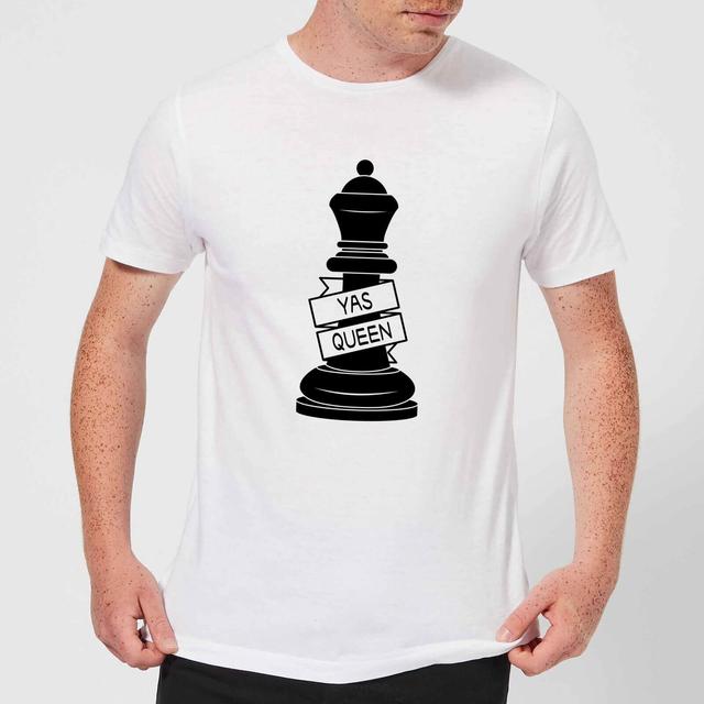 Queen Chess Piece Yas Queen Men's T-Shirt - White - L - Weiß on Productcaster.