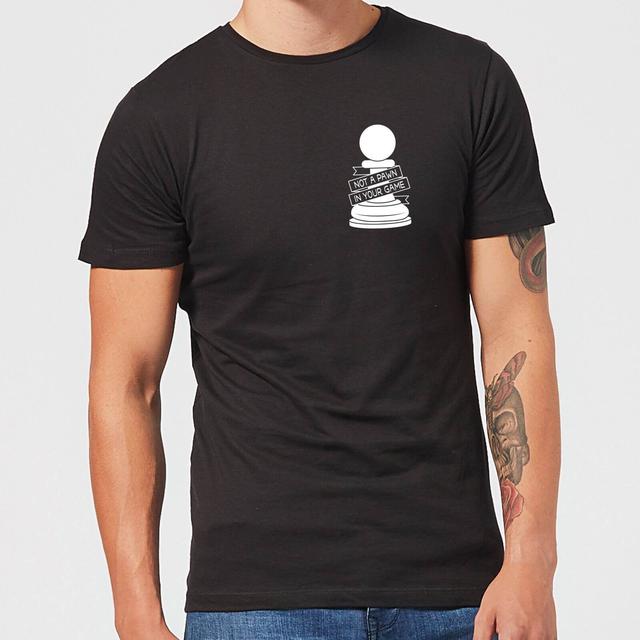 Not A Pawn In Your Game Pocket Print Men's T-Shirt - Black - L - Schwarz on Productcaster.