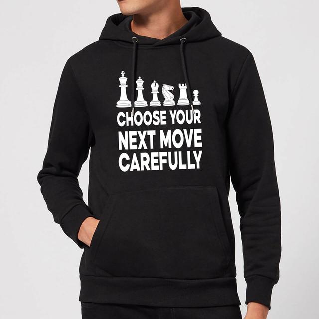 Choose Your Next Move Carefully Monochrome Hoodie - Black - XL on Productcaster.