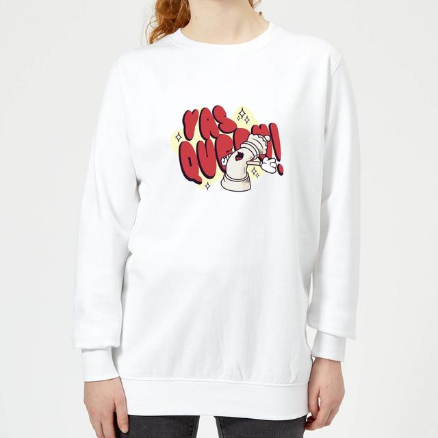 Yas Queen! Cartoon Women's Sweatshirt - White - L - Weiß on Productcaster.