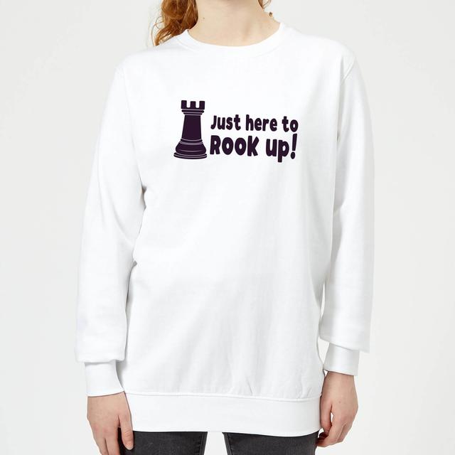 Just Here To Rook Up! Women's Sweatshirt - White - XS - Weiß on Productcaster.