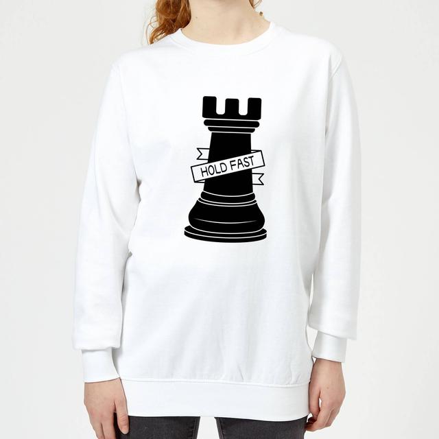 Rook Chess Piece Hold Fast Women's Sweatshirt - White - XXL - Weiß on Productcaster.