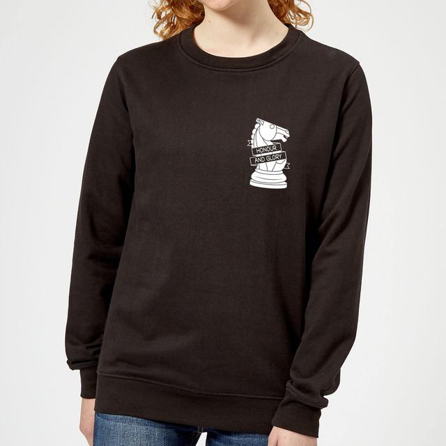 Honour And Glory Pocket Print Women's Sweatshirt - Black - S - Schwarz on Productcaster.