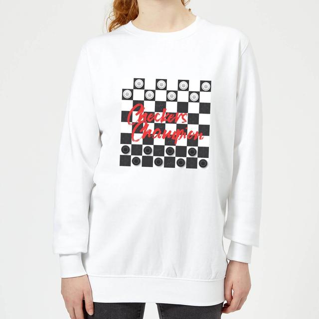 Checkers Board Champion Women's Sweatshirt - White - S - Weiß on Productcaster.