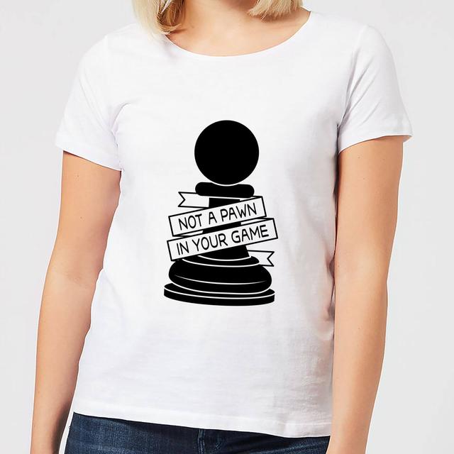 Pawn Chess Piece Women's T-Shirt - White - XL - White on Productcaster.