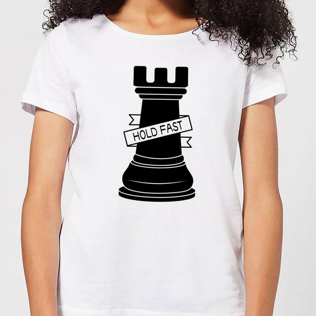 Rook Chess Piece Hold Fast Women's T-Shirt - White - XXL - Weiß on Productcaster.