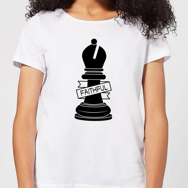 Bishop Chess Piece Faithful Women's T-Shirt - White - XL - Weiß on Productcaster.