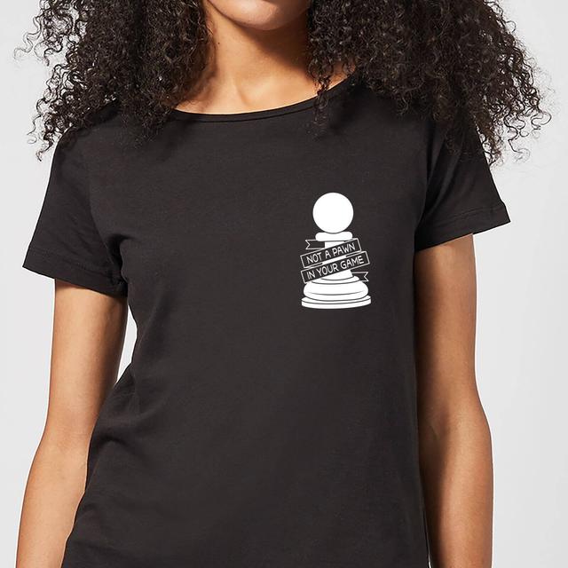 Not A Pawn In Your Game Pocket Print Women's T-Shirt - Black - L - Schwarz on Productcaster.