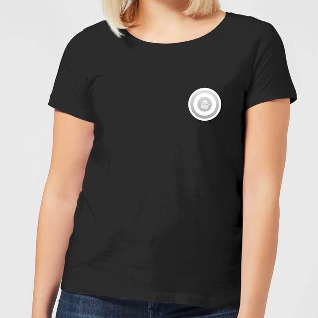 White Checker Pocket Print Women's T-Shirt - Black - L - Schwarz on Productcaster.