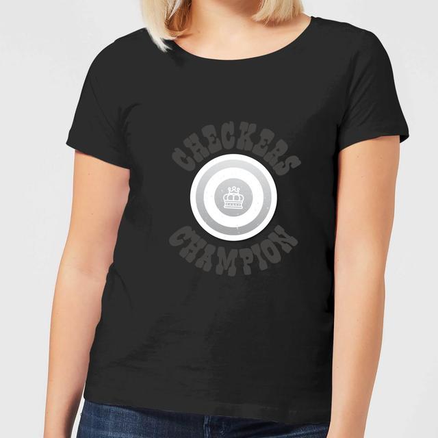 Checkers Champion White Checker Women's T-Shirt - Black - L - Schwarz on Productcaster.