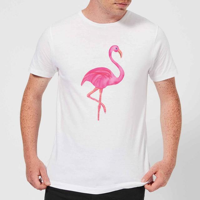 Pink Flamingo Men's T-Shirt - White - 5XL - Weiß on Productcaster.