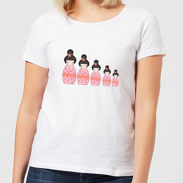 Pink Geisha Russian Doll Women's T-Shirt - White - XL - Weiß on Productcaster.