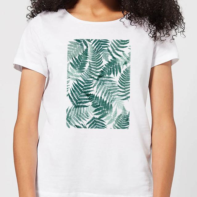 Leaf Pattern Women's T-Shirt - White - S - Weiß on Productcaster.