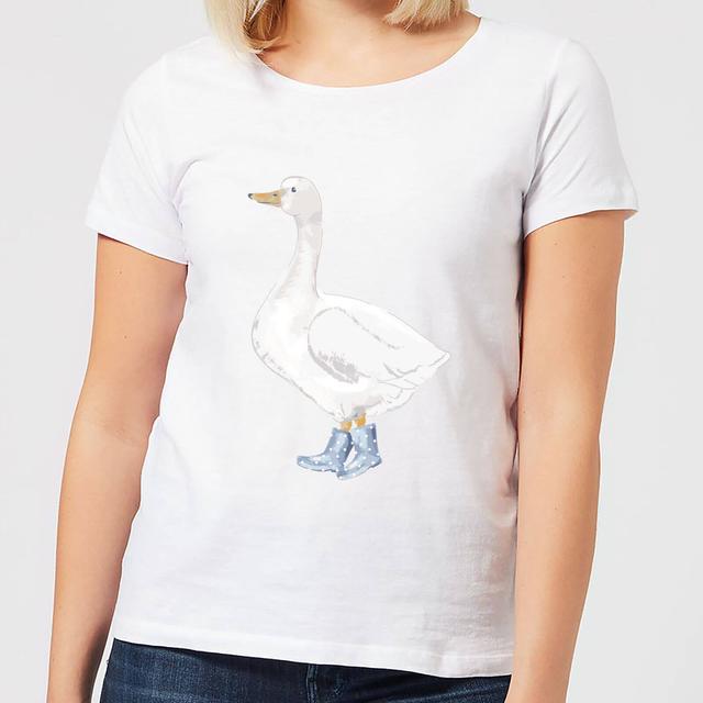 A Goose In Wellies Women's T-Shirt - White - S - White on Productcaster.