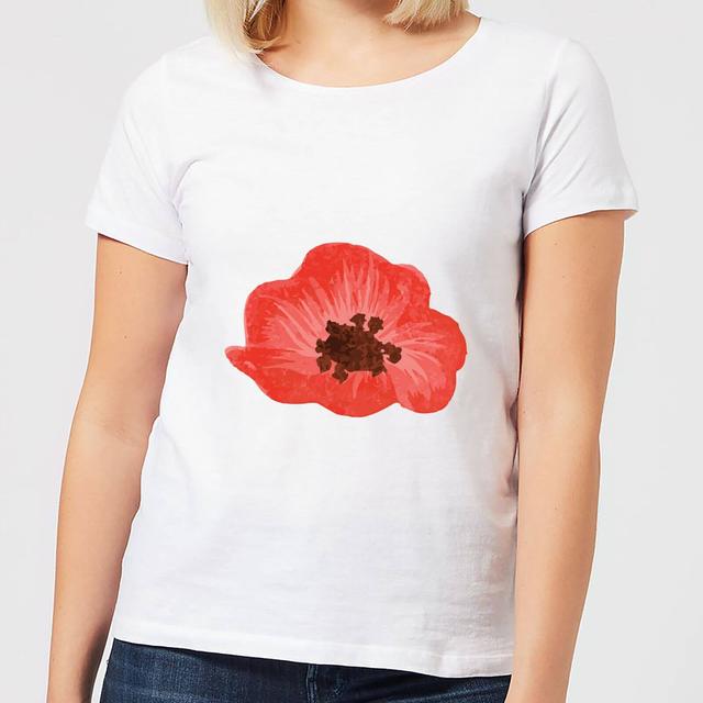 Poppy Women's T-Shirt - White - XXL - Weiß on Productcaster.