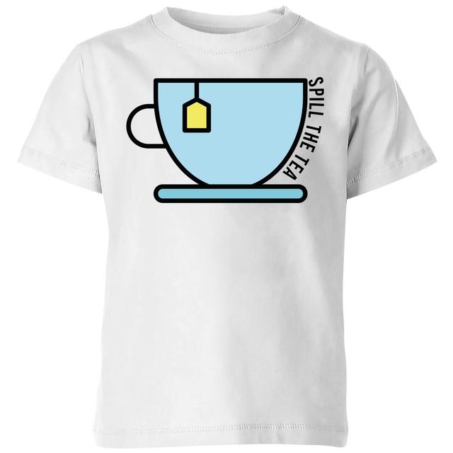 Cooking Spill The Tea Kids' T-Shirt - 7-8 Jahre - Weiß on Productcaster.