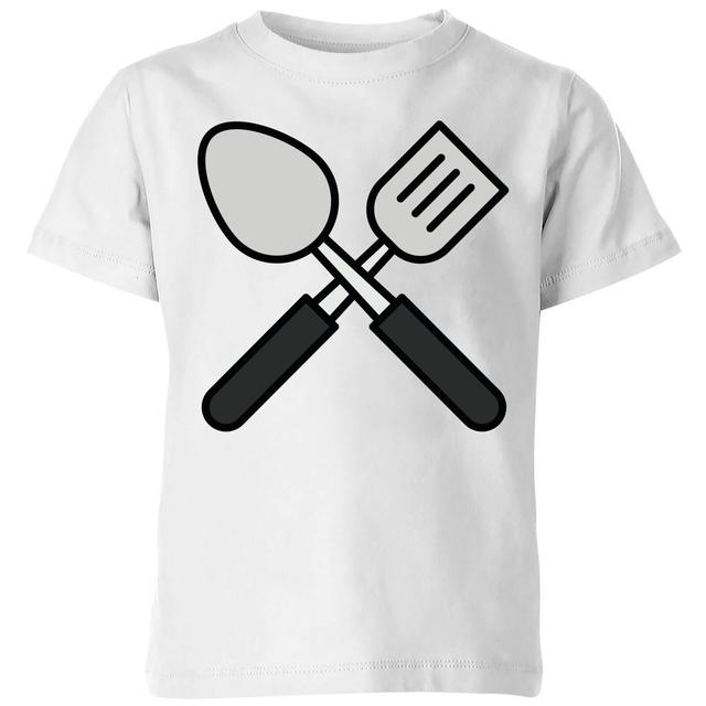 Cooking Spatula And Spoon Kids' T-Shirt - 11-12 Jahre - Weiß on Productcaster.