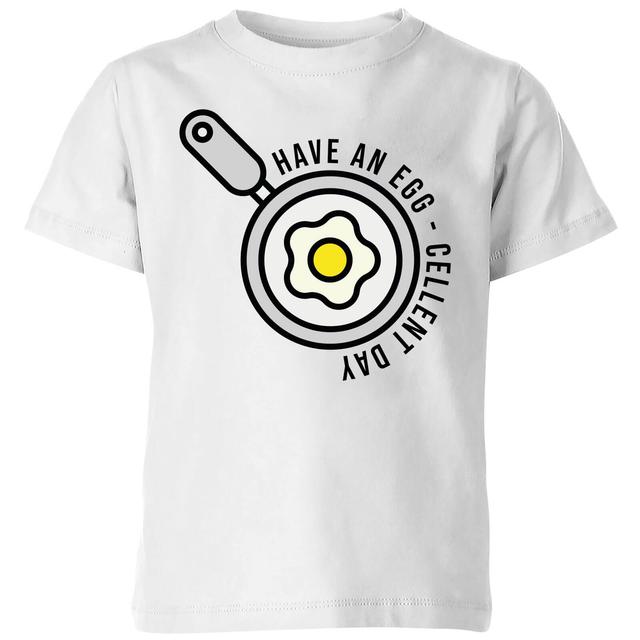 Cooking Have An Egg - Cellent Day Kids' T-Shirt - 11-12 Jahre - Weiß on Productcaster.