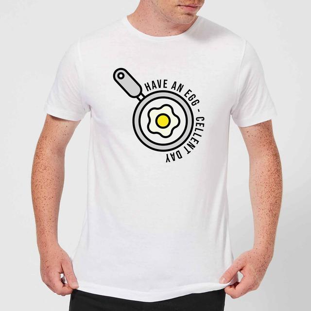 Cooking Have An Egg - Cellent Day Men's T-Shirt - 5XL - White on Productcaster.