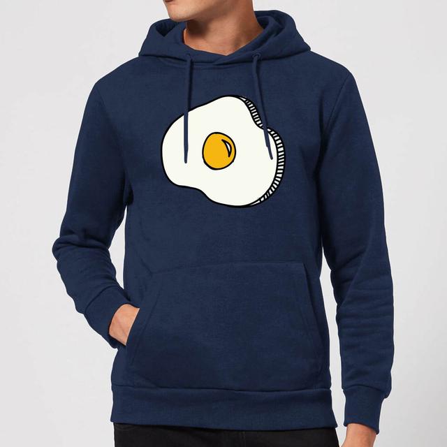 Cooking Fried Egg Hoodie - M - Navy on Productcaster.