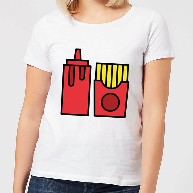 Cooking Ketchup And Fries Women's T-Shirt - S - Weiß on Productcaster.