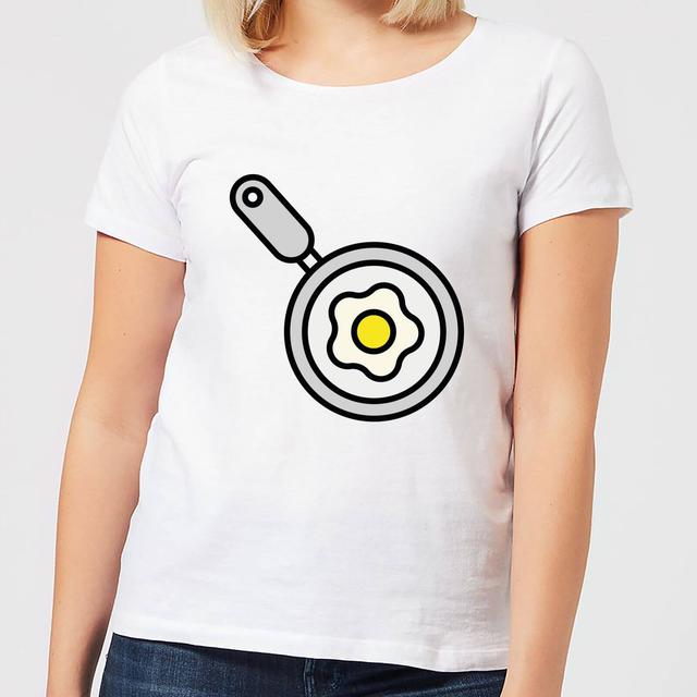 Cooking Fried Egg In A Pan Women's T-Shirt - XXL - Weiß on Productcaster.