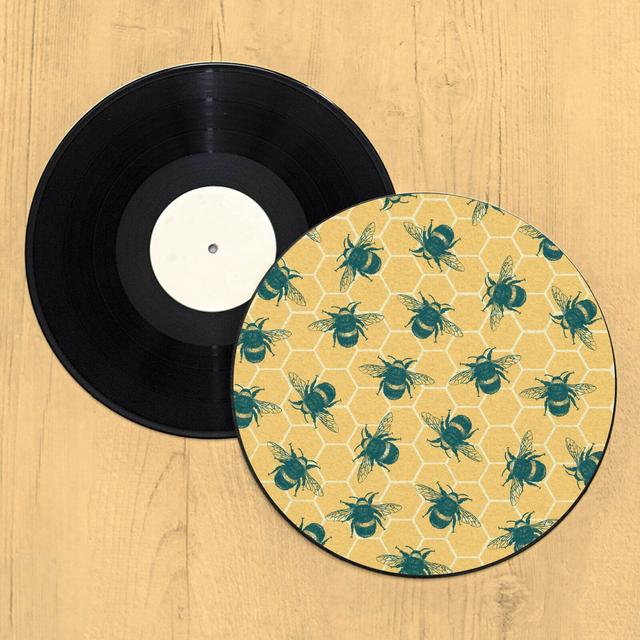 Bumble Bee Hive Record Player Slip Mat on Productcaster.