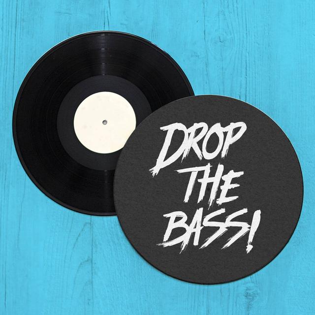 Drop The Bass Record Player Slip Mat on Productcaster.