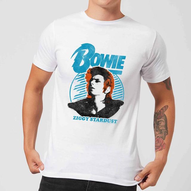 Camiseta para hombre Ziggy Stardust Orange Hair de David Bowie - Blanco - S on Productcaster.