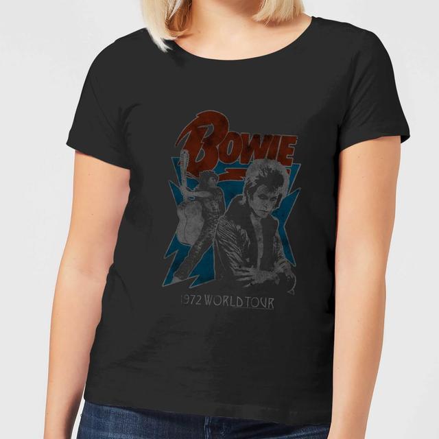 Camiseta 72 Tour para mujer de David Bowie - Negro - 5XL - Negro on Productcaster.