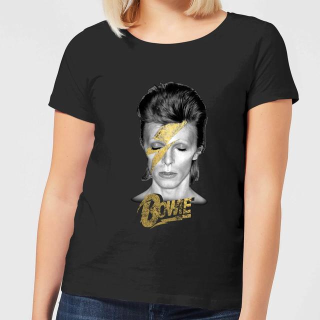 Camiseta Aladdin Sane On Black para mujer de David Bowie - Negro - XXL on Productcaster.