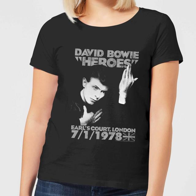 Camiseta para mujer Heroes Earls Court de David Bowie - Negro - XL on Productcaster.