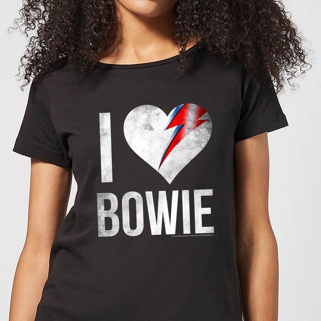 Camiseta para mujer I Love Bowie de David Bowie - Negro - XXL on Productcaster.