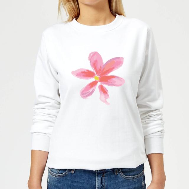 Flower 2 Women's Sweatshirt - White - S - Weiß on Productcaster.