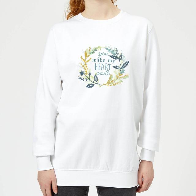 You Make My Heart Smile Women's Sweatshirt - White - XXL - Weiß on Productcaster.