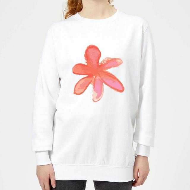 Flower 5 Women's Sweatshirt - White - L - Weiß on Productcaster.