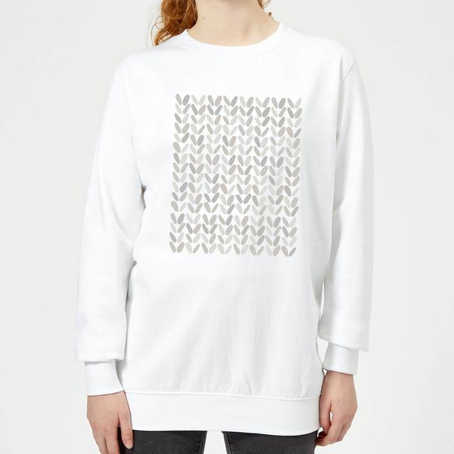 Grey Grassy Blobs Women's Sweatshirt - White - S - Weiß on Productcaster.