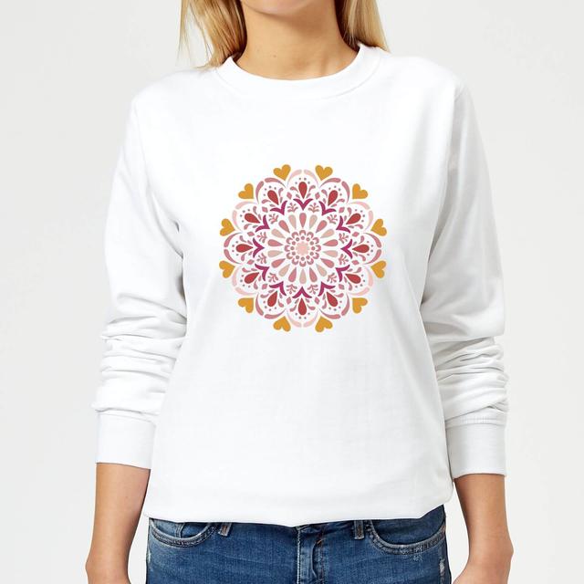 Floral Mandala Women's Sweatshirt - White - M - Weiß on Productcaster.