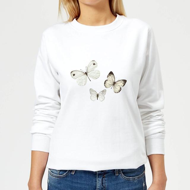 Butterfly Trio Women's Sweatshirt - White - XL - Weiß on Productcaster.