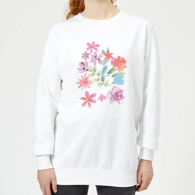 Flower Garden Women's Sweatshirt - White - S - Weiß on Productcaster.