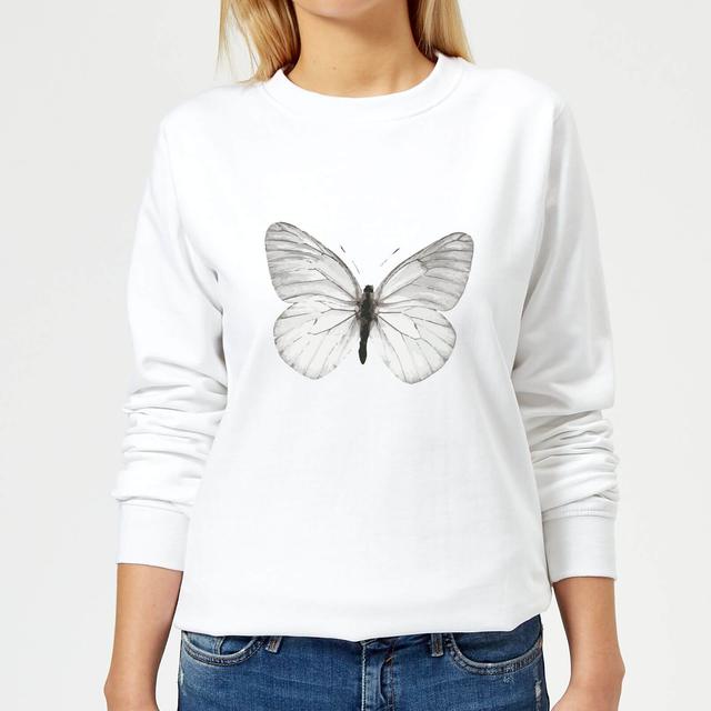 Butterfly 2 Women's Sweatshirt - White - M - Weiß on Productcaster.