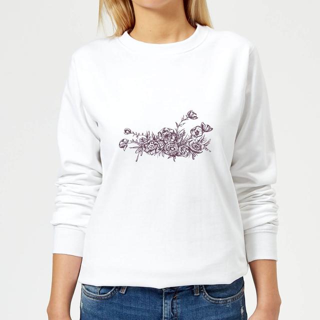 Bunch Of Flowers 4 Women's Sweatshirt - White - M - Weiß on Productcaster.