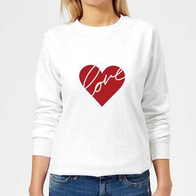 Heat Love Scribble Women's Sweatshirt - White - XXL - Weiß on Productcaster.