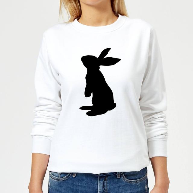 Silhouette Rabbit Women's Sweatshirt - White - L - Weiß on Productcaster.