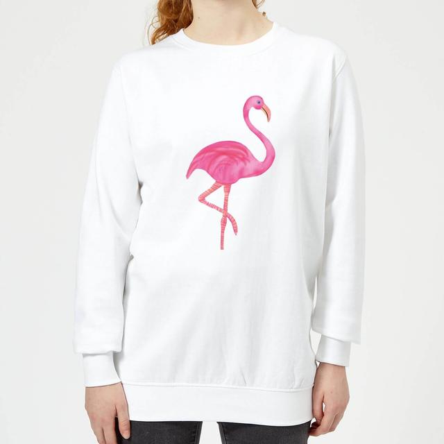 Pink Flamingo Women's Sweatshirt - White - L - Weiß on Productcaster.