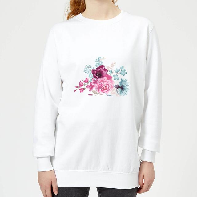 Bunch Of Flowers 3 Women's Sweatshirt - White - S - Weiß on Productcaster.