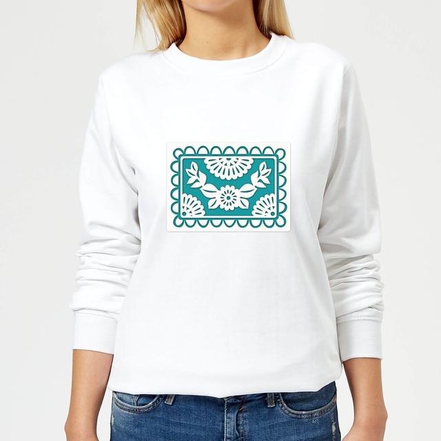 Cut Heart Pattern Flower Women's Sweatshirt - White - XL - Weiß on Productcaster.