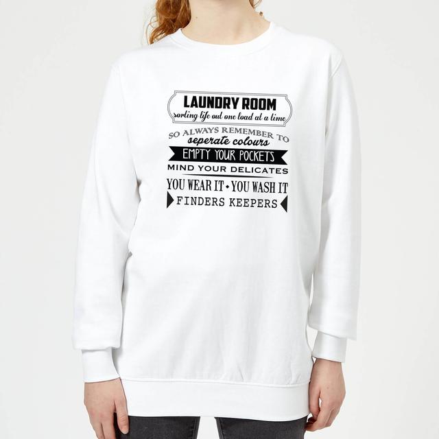 Laundry Room Women's Sweatshirt - White - L on Productcaster.